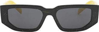 Prada Dark Grey Rectangular Mens Sunglasses PR 09ZS 19D5S0 54