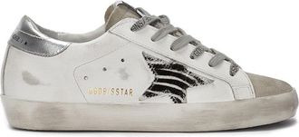 Golden Goose Super-Star Leather Upper Suede Toe Zebra Horsy