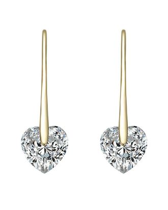 Rachel Glauber 14K Diamond Cz Dangle Earrings