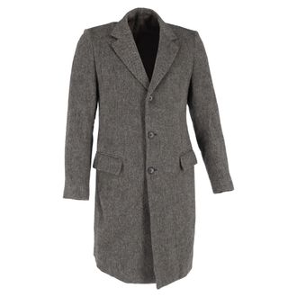 Jil Sander Long Coat in Grey Wool