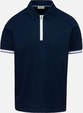 Sandbanks Mens Sandbanks Silicone Zip Polo Navy - Size: 44