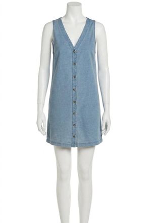 Z Supply Solace Denim Mini Dress In Ocean Air Indigo