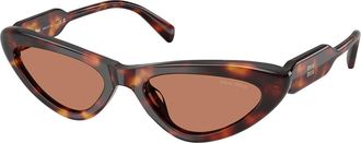 Miu Miu MUB11SU 27L90Q Womens Sunglasses Tortoiseshell Size 55