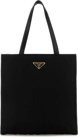 Prada Black Canvas Shopping Bag