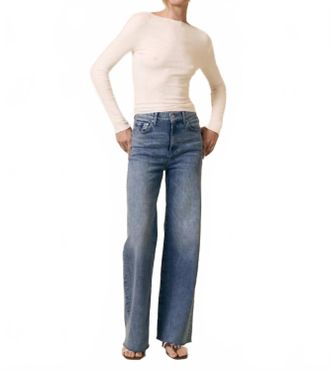 LE JEAN Column With Crystals Jean In Crystal Blue