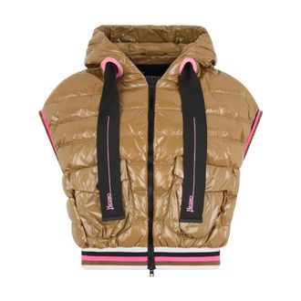 Herno Vests, female, Brown, Size: XL Down Vest Jacket