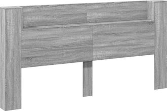vidaXL Headboard Grey Sonoma 200 x 16.5 x 103.5 cm Engineered Wood vidaXL