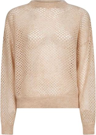 Brunello Cucinelli Maglione in maglia traforata - Toni neutri
