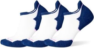 Smartwool Run 3-Pack Targeted Cushion No Show Socks in White at Nordstrom, Size Medium