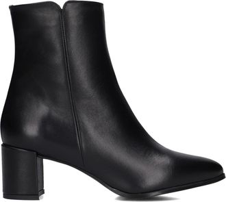 Notre-V Elegante Zwarte Enkellaarsjes - Dames - Laarzen met Hak - Zwart - 42 EU - Wol - Schoenen