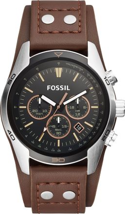 Fossil Mens Coachman 44mm Chronograph, Stainless Steel Watch