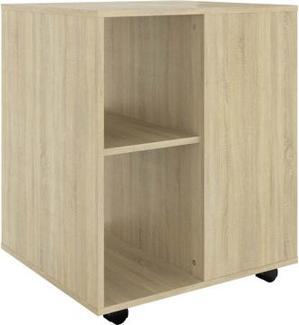 vidaXL Vidaxl - Armario Con Ruedas Madera Contrachapada Roble Sonoma 60x53x72cm