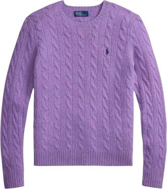 Polo Ralph Lauren Iconische Ronde Hals Trui - Dames - Ronde hals truien - Paars - XS - Wol - Truien & Vesten
