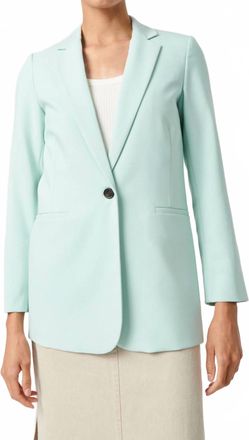 Soaked In Luxury Corinne Notch Lapel Regular Fit Blazer In Green