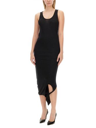 Helmut Lang Black Round Neck Maxi Dress