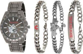 True Religion Buddha Bracelet Watch, 44.5mm & Assorted Bracelets Set in Black at Nordstrom Rack