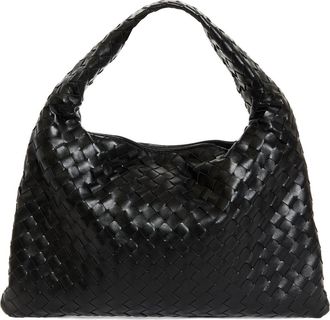 Bottega Veneta Small Hop Intrecciato Leather Hobo Bag in 1019 Black-M Brass at Nordstrom
