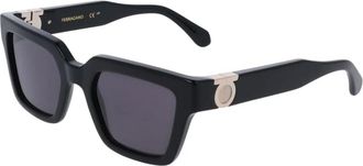 Ferragamo Square Zonnebrillen - Dames - Zonnebrillen - Zwart - 52 MM - Accessoires