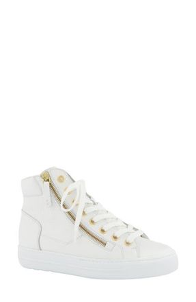 Paul Green Wells High Top Sneaker in White Oro Combo at Nordstrom, Size 6Us