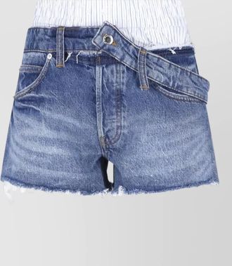 Alexander Wang denim mid-rise short shorts