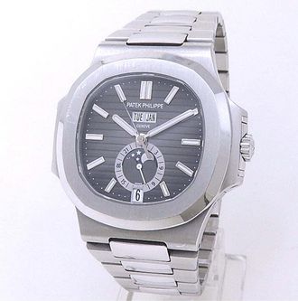 Patek Philippe Pre-owned Patek Philippe Nautilus Black Dial Mens Watch 5726/1A-001