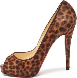 Christian Louboutin Pumps con stampa animalier 125mm - Marrone