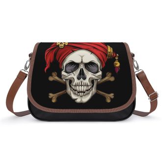 Generic Skull And Crossbones Pirate Crossbody Bags for Women Shoulder Messenger Bag Purse Handbags