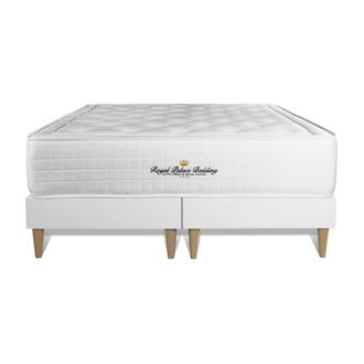 Royal Palace Bedding Royal Palace Bedding - Base Tapizada Blanco + Colch&oacute;n Con Espuma Viscoel&aacute;stica 180 X 200