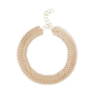 Paco Rabanne Necklaces, female, Yellow, ONE SIZE, Multilayered Collar Necklace with Thin Chains