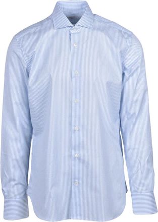 Borsa Light Blue Pinstripe Cotton Shirt