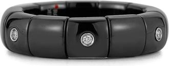 Roberto Demeglio Anello Pura in oro bianco 18 carati con diamanti - Nero