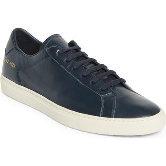 Common Projects Achilles Slim Premium Sneaker in Navy at Nordstrom, Size 13Us