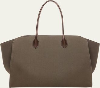 The Row Marlo 17 Tote Bag in Textured Canvas