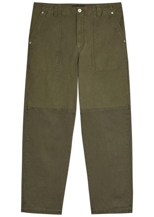 Wales Bonner Wales Bonner Brixton Panelled Tapered-leg Trousers - Olive - XL