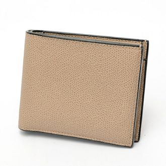Valextra Grayish Leather Wallet (Bi-Fold) (Pre-Owned)