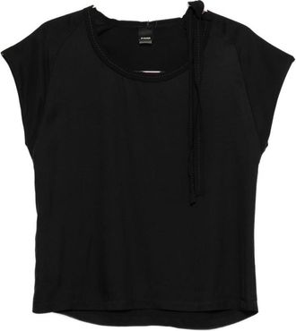 Pinko T-Shirt With Side Bow On The Neck