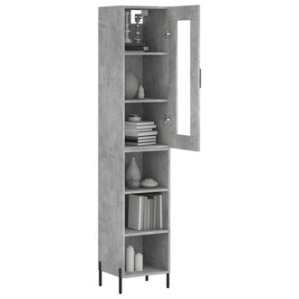 Berkfield Home Highboard Concrete Grey 34.5x34x180 cm Engineered Wood
