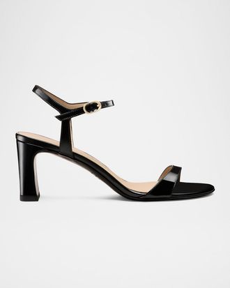 Stuart Weitzman Babette Patent Ankle-Strap Sandals