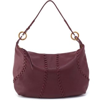 Hobo Opal Leather Shoulder Bag in Mulberry Glaze at Nordstrom