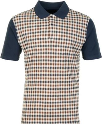 Aquascutum Active Club Check Piqu&eacute; Polo - Heren - Polos - Veelkleurig - L - Katoen - Tops