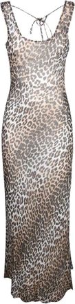 Ganni Geprinte Maxi-jurk van Viscose Chiffon - Dames - Maxi kleedjes - Veelkleurig - S - Chiffon - Kleedjes