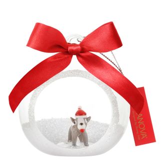KASANOVA Pallina Natale segnaposto cane in vetro borosilicato
