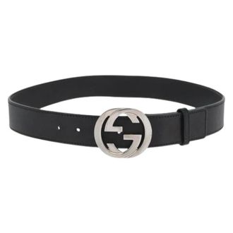 Gucci Pre-owned Belts, female, Black, Size: ONE SIZE Pre-owned Vintage Leather Belt