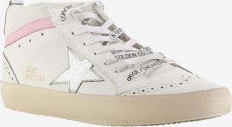 Golden Goose Hohe Sneakers mit silbernem Stern Mid-Star