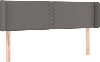 vidaXL Cabecero Con Led Cuero Sint&eacute;tico Gris 147x16x78/88 Cm Vidaxl