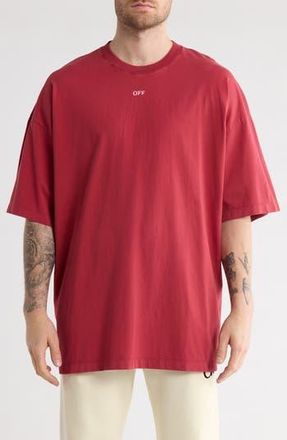 Off-white Matthew Cotton Graphic T-Shirt in Red And Grey at Nordstrom Rack, Size Medium