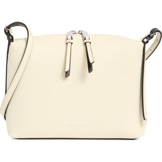 Calvin Klein Lowne Crossbody Bag in White Black at Nordstrom Rack
