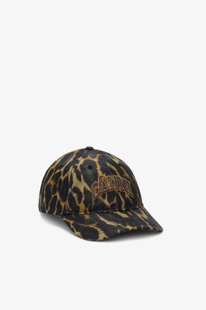 Ganni Beige Printed Nylon Cap