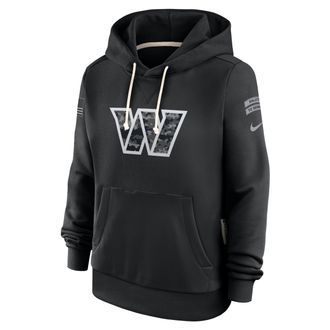 Nike Washington Commanders Salute to Service Sideline Nike Womens Dri-FIT NFL Pullover Hoodie in Black | 03C300AA2Z-CYB