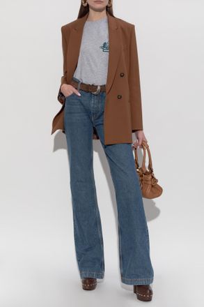 Etro T-shirt With Logo, Womens, Grey